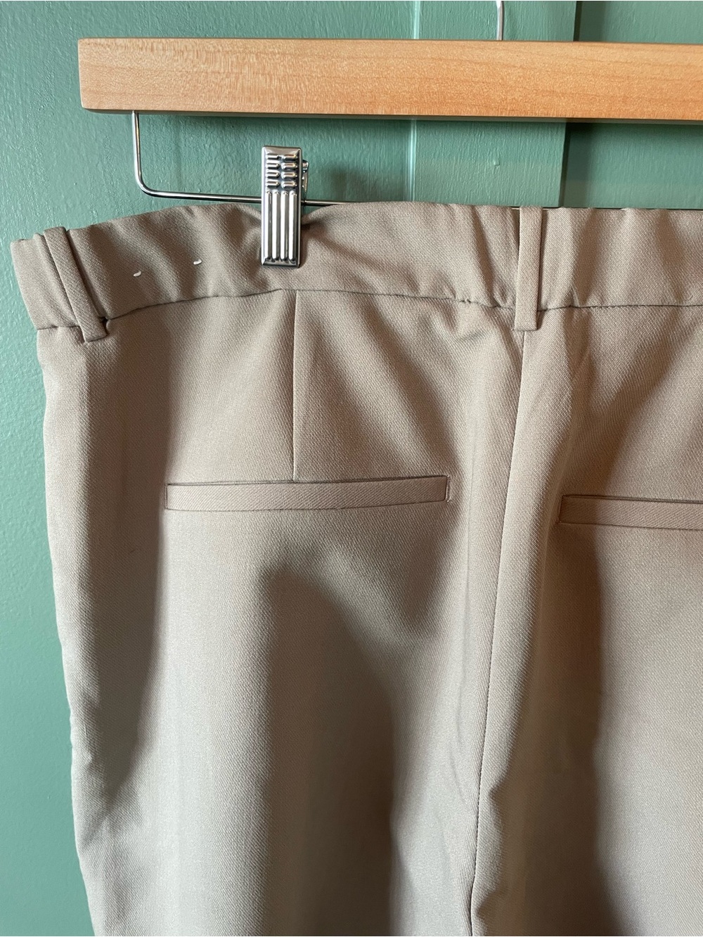 Wide Leg Pleated Women’s Pants in Taupe - Picture 4 of 5